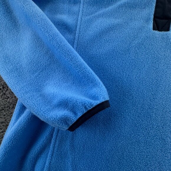 Columbia Blue Fleece Pullover Top Women Medium Long Sleeve 1/4 Snap Adult Soft - Picture 9 of 11